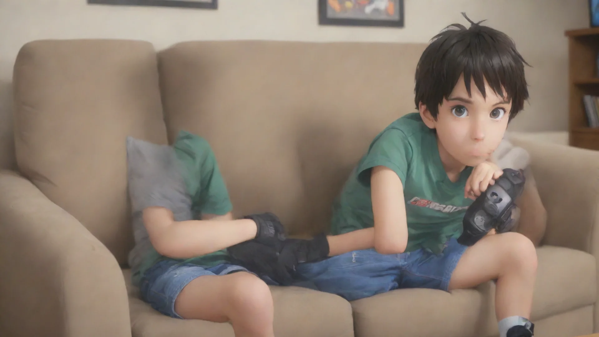 aitrending gamer kid anime cartoon on the couch playing games good looking fantastic 1 hdwidescreen