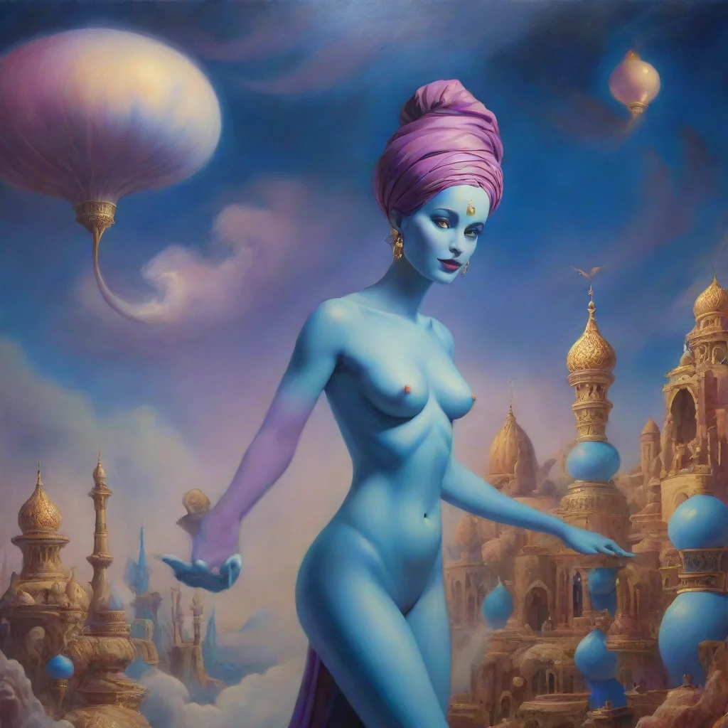trending genie with a surrealistic background good looking fantastic 1