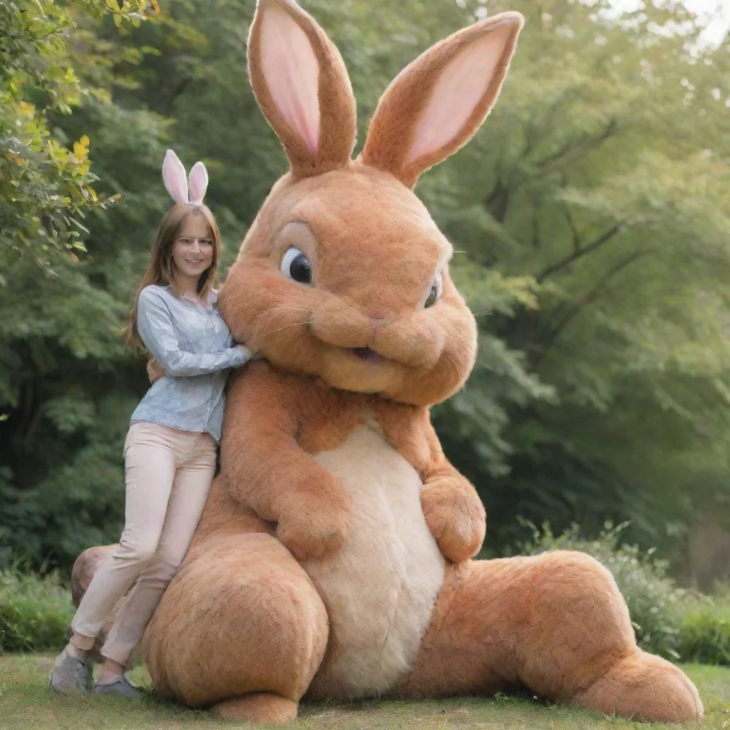 aitrending giant anthro rabbit holding a person good looking fantastic 1
