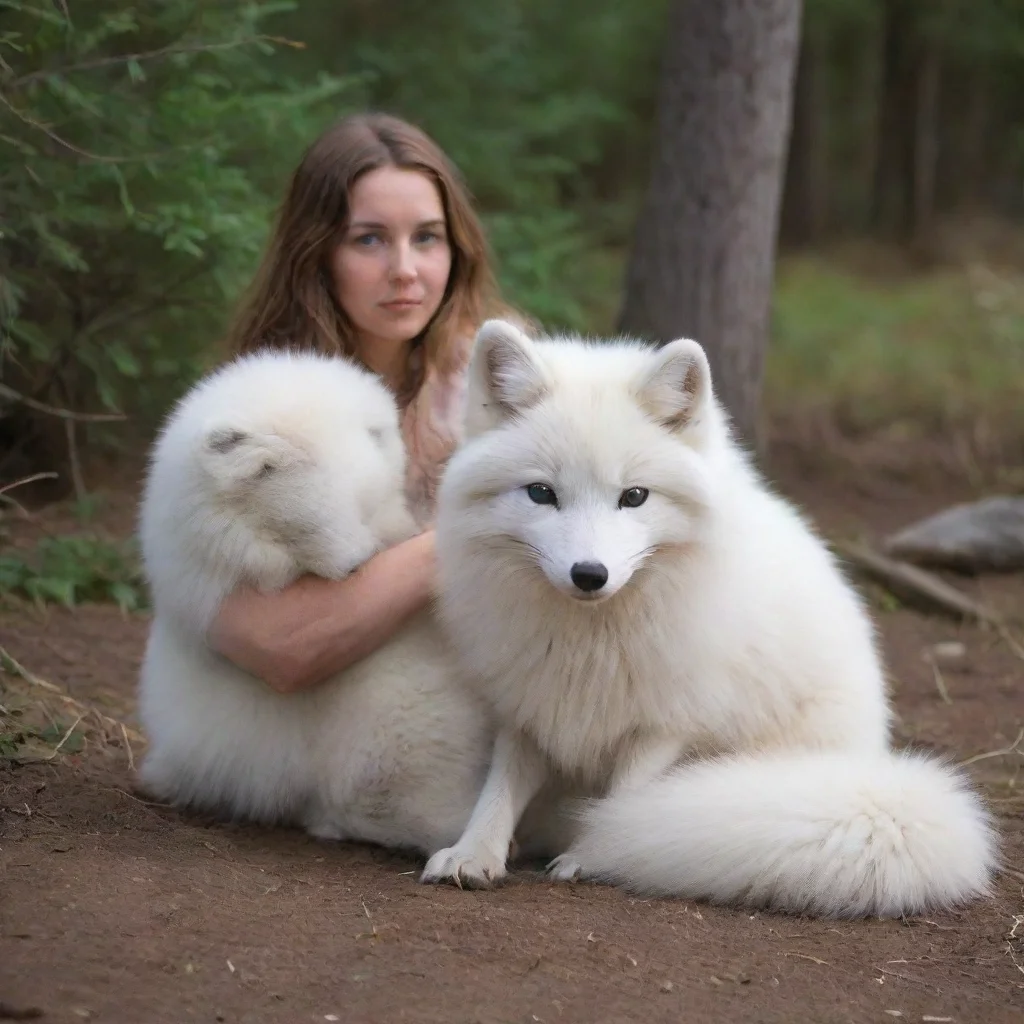 trending giant white arctic fox sitting with a human turned part arctic fox good looking fantastic 1