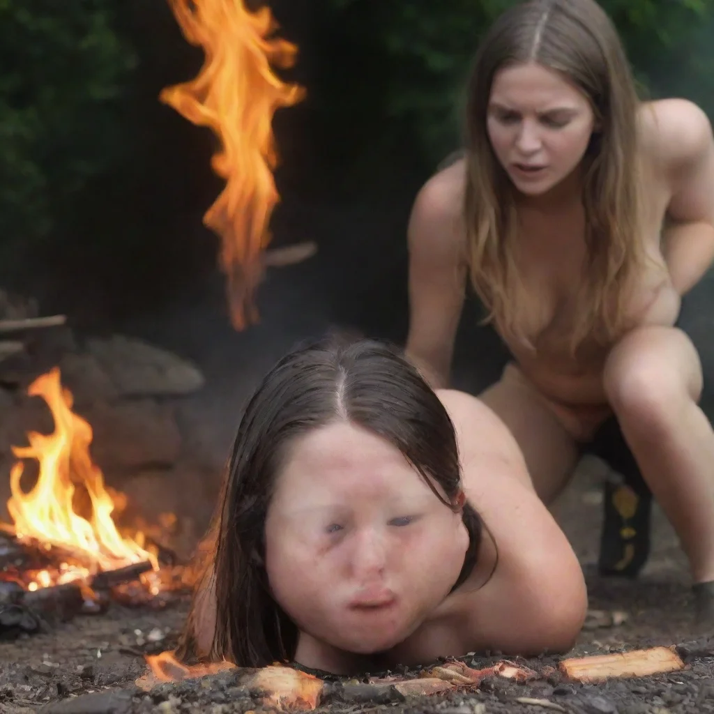 trending girl spit roasted over a fire hd good looking fantastic 1