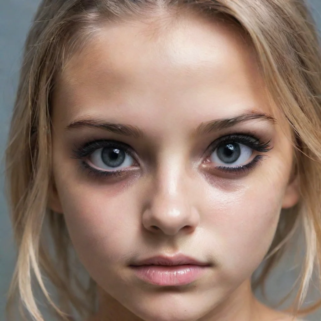 aitrending girl with black shark eyes good looking fantastic 1