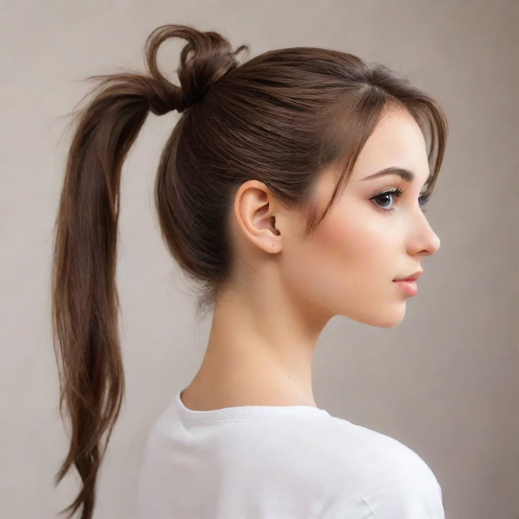trending girl with brown hair in a ponytail aime  good looking fantastic 1