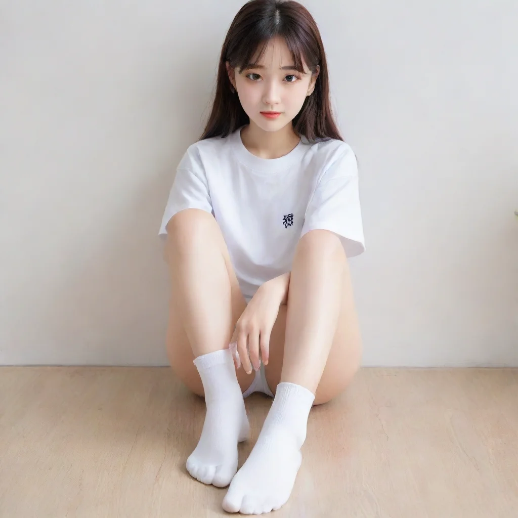 trending good foot white socks middle school student girl chinese good looking fantastic 1