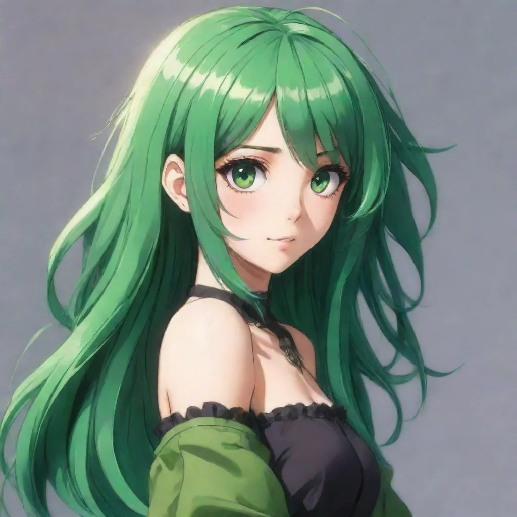 trending green haired girl anime good looking fantastic 1