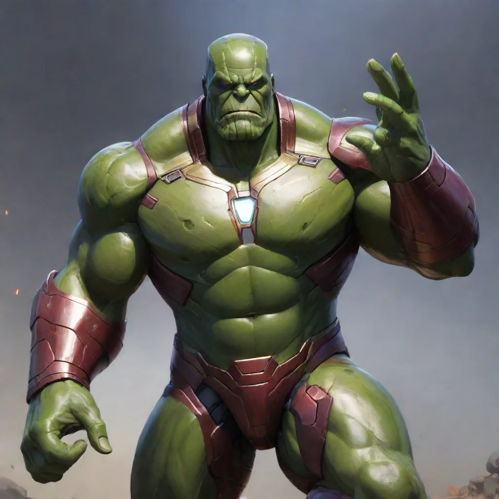 trending green thanos with ironman confident engaging wow artstation art 3 good looking fantastic 1