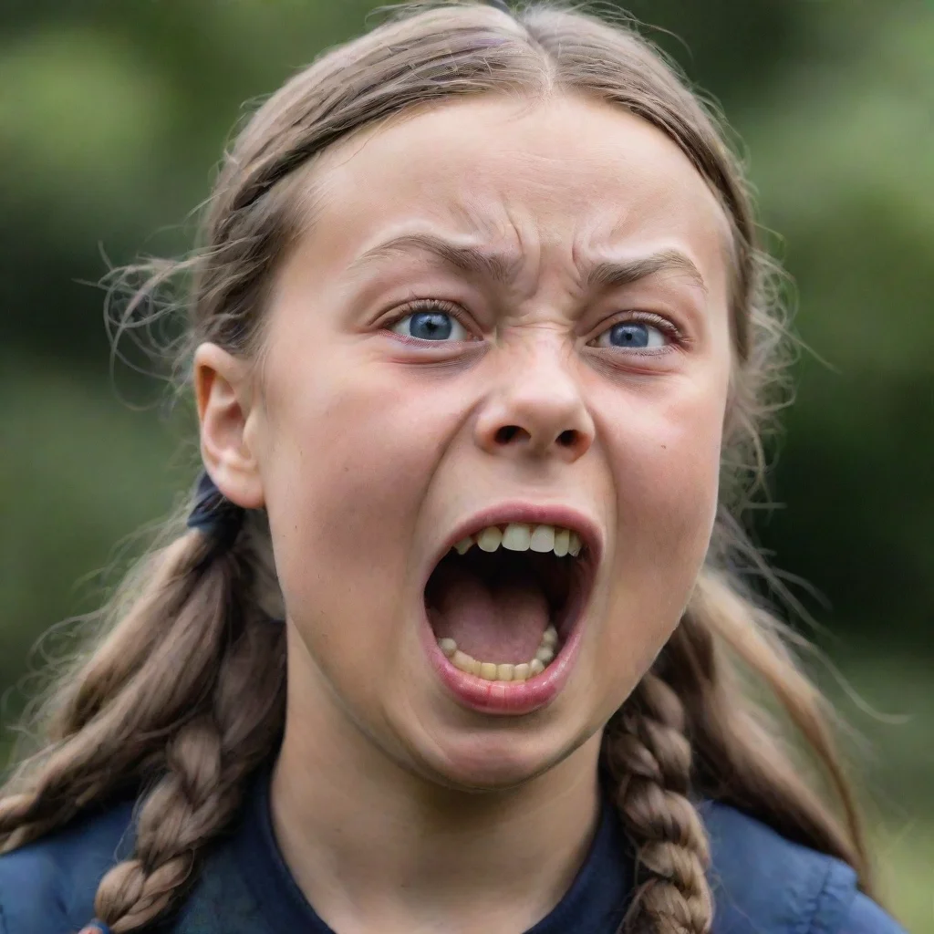 aitrending greta thunberg screaming good looking fantastic 1