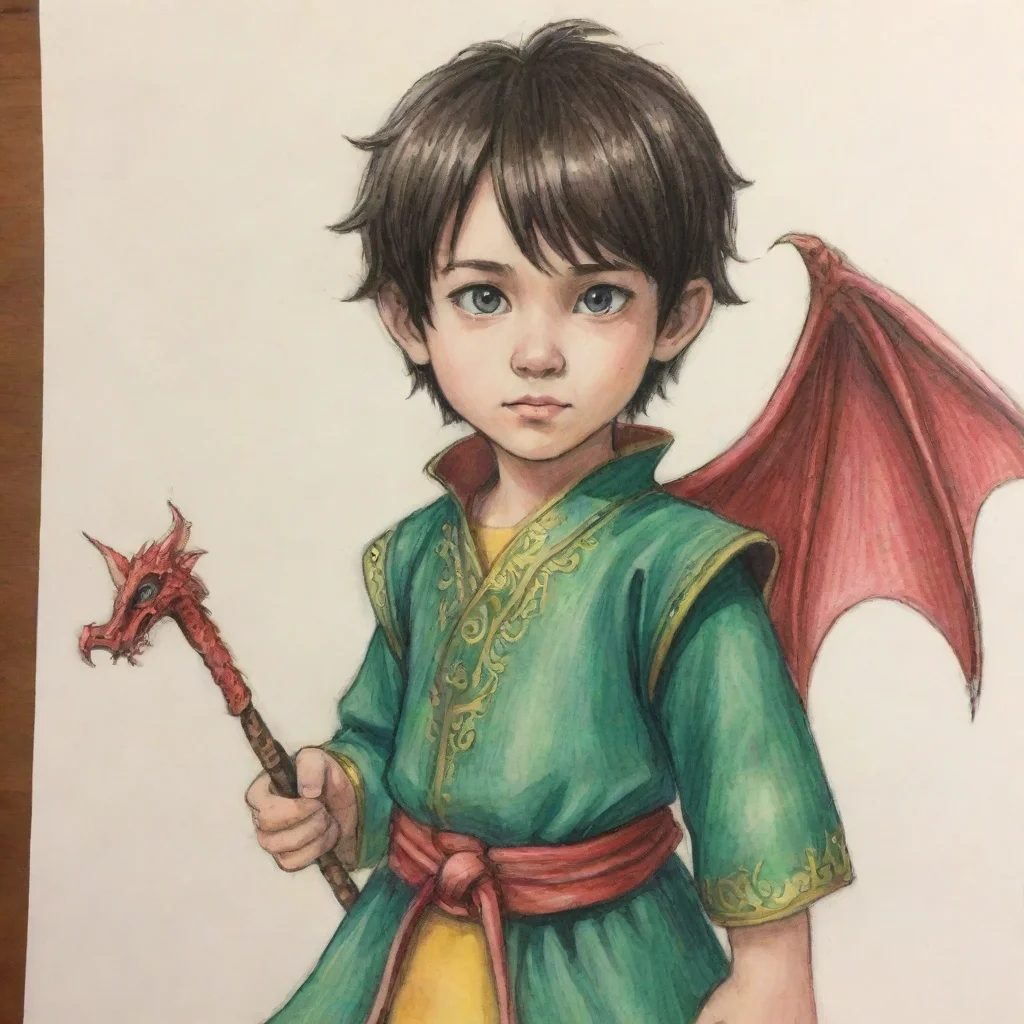 trending half dragon kid drawing  good looking fantastic 1