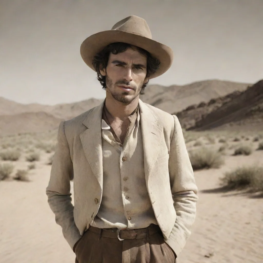 aitrending handsome spanish man from the 1800s in the desert good looking fantastic 1