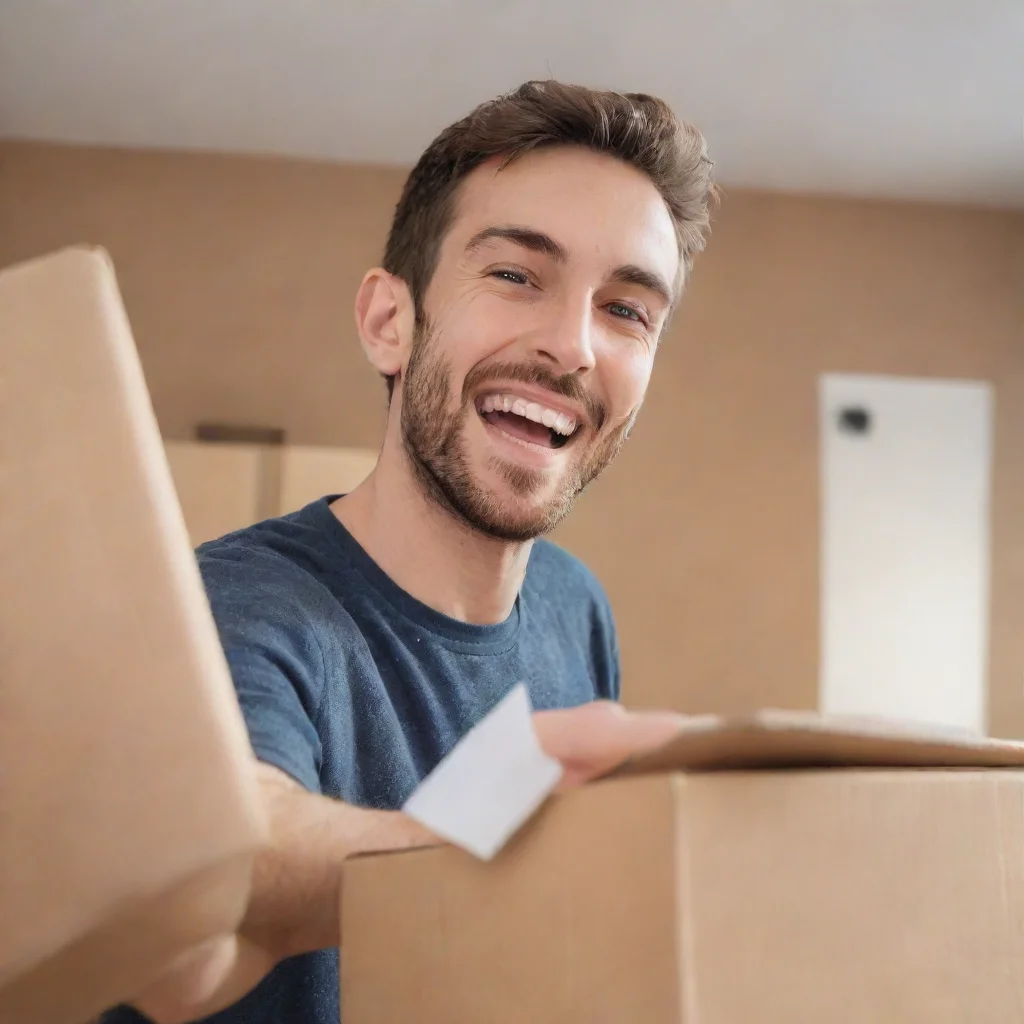 aitrending happy person receiving a parcel through the mail good looking fantastic 1