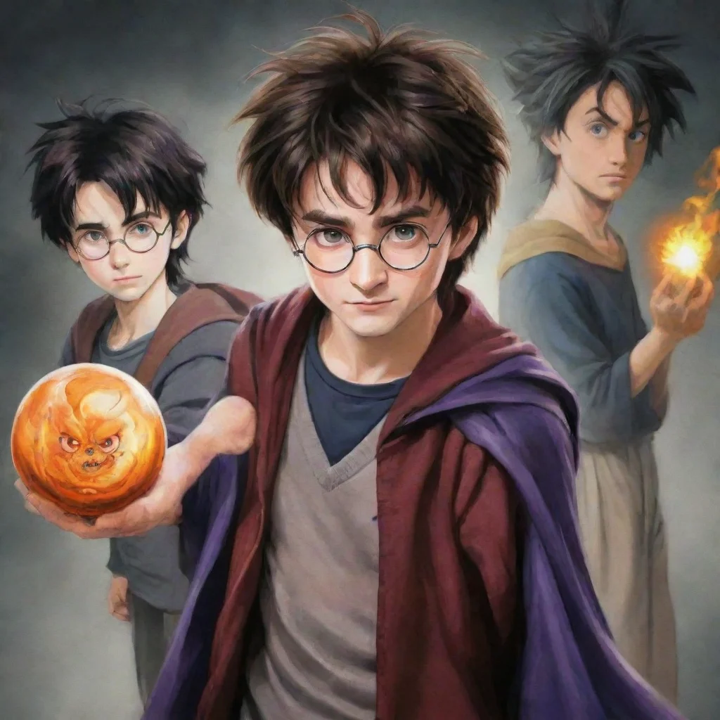 aitrending harry potter al estilo dragon ball con una varita en la mano good looking fantastic 1
