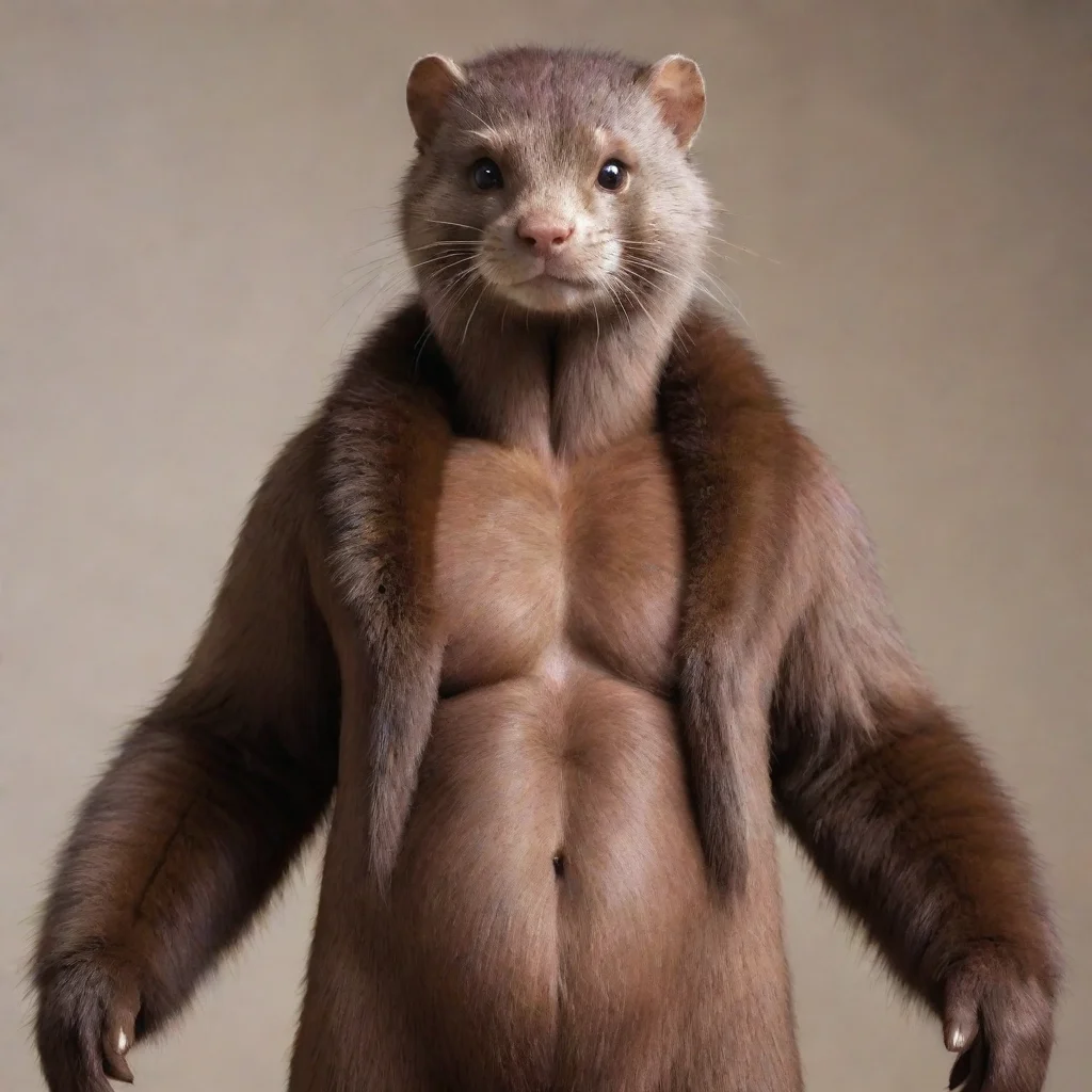 aitrending human midtransformation giant brown furred mink good looking fantastic 1