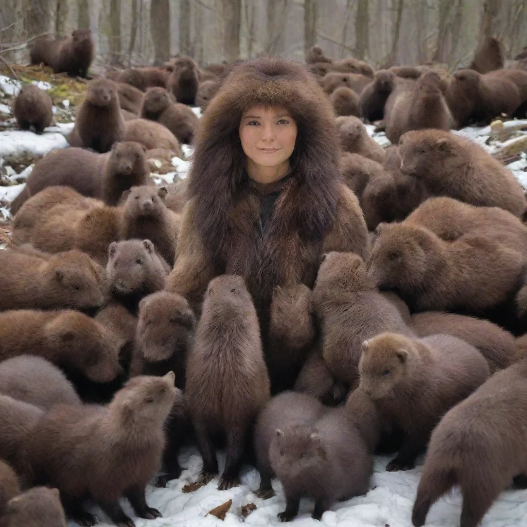 aitrending human surrounded by giant minks good looking fantastic 1