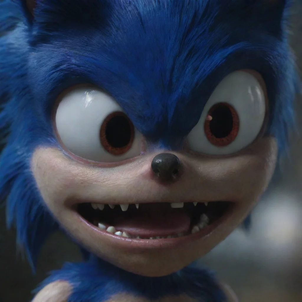 aitrending hyper realistic sonic.exe     detailed disturbing dark    horror cinematic cinematic cinematic good looking fantastic 1