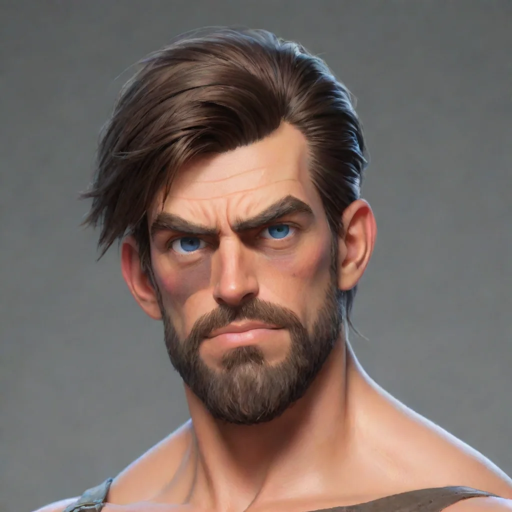 aitrending jack dorsey shaved short hair beard eye patch ripped he man style anime hd epic artstation good looking fantastic 1