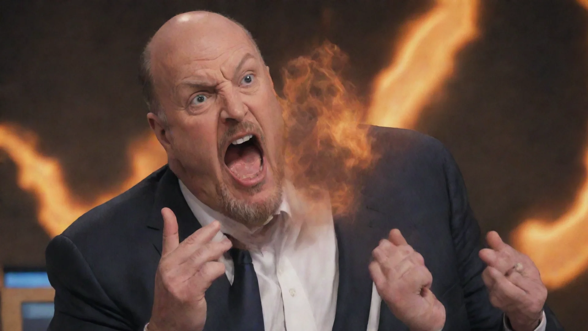 trending jim cramer screaming at a blazing bitcoin good looking fantastic 1 wide