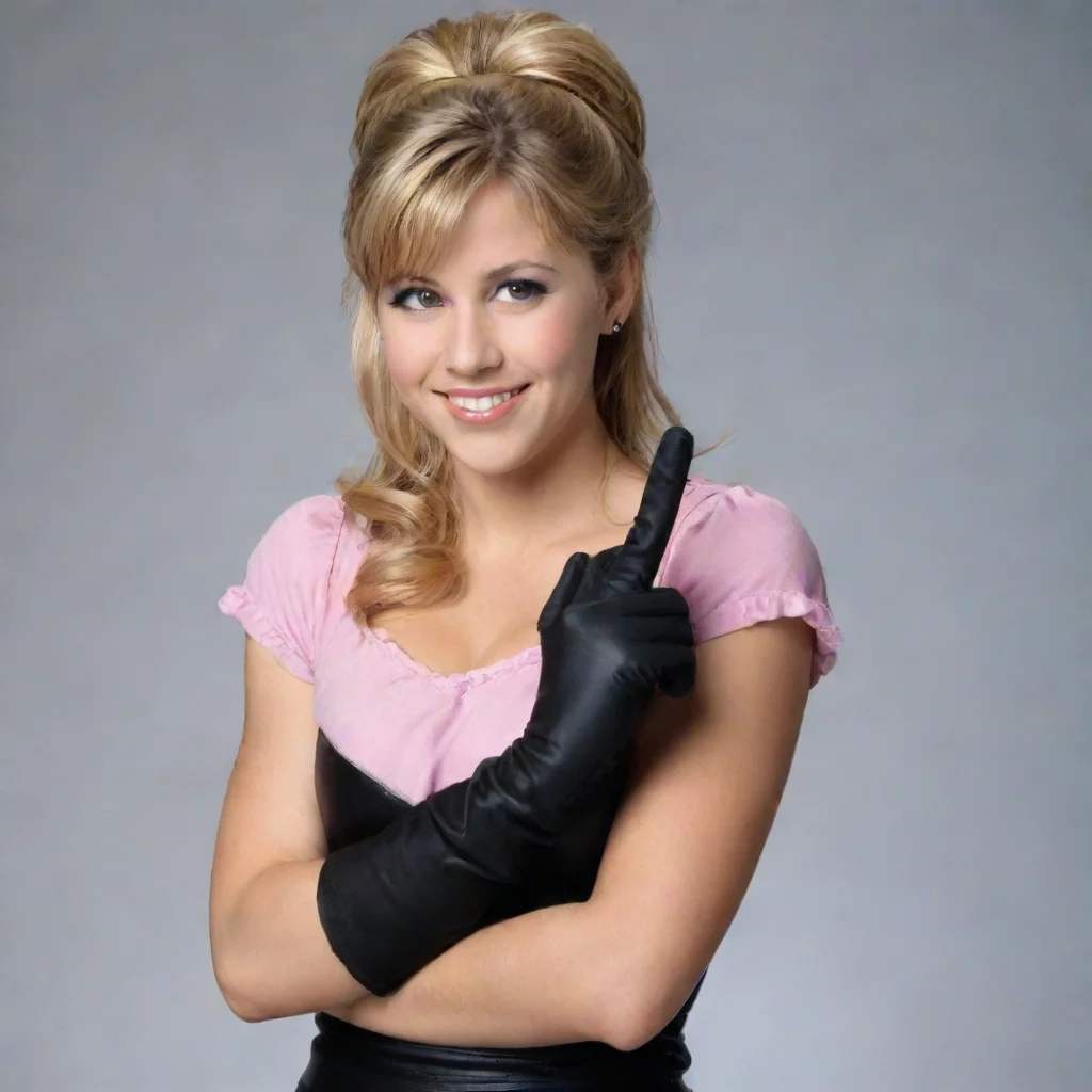trending jodie sweetin actress as stephanie tanner from full house smiling with black gloves and gun  good looking fantastic 1