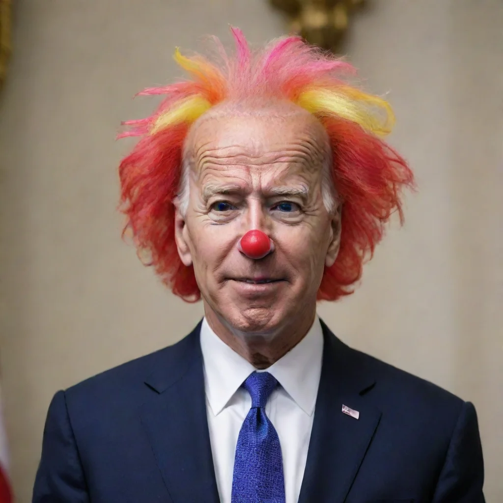aitrending joe biden wearing a clown wig good looking fantastic 1