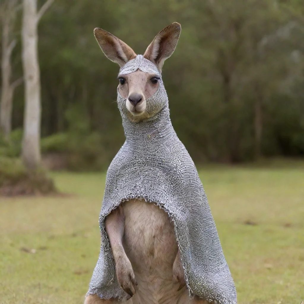 trending kangaroo wearing chainmail coif good looking fantastic 1