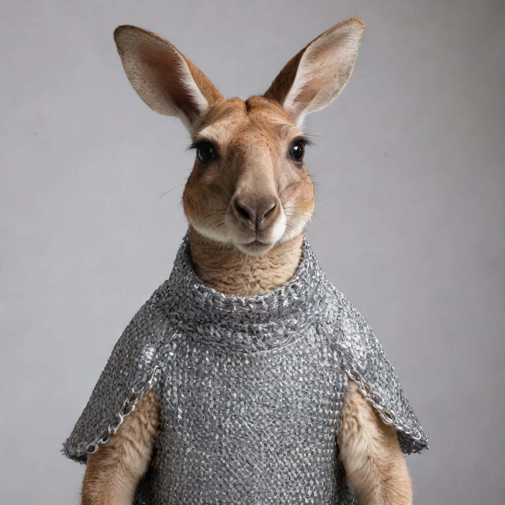 trending kangaroo wearing chainmail good looking fantastic 1