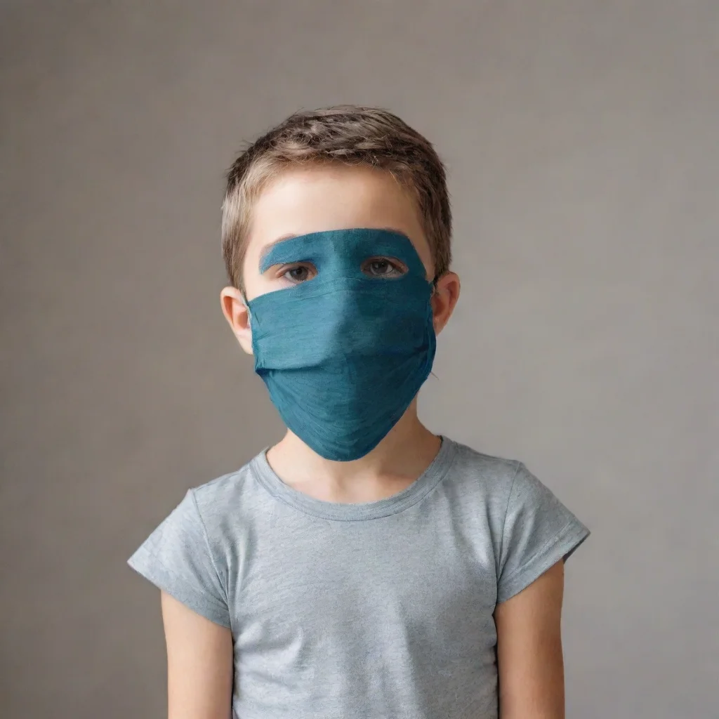 aitrending kid with a mask that covers his face good looking fantastic 1