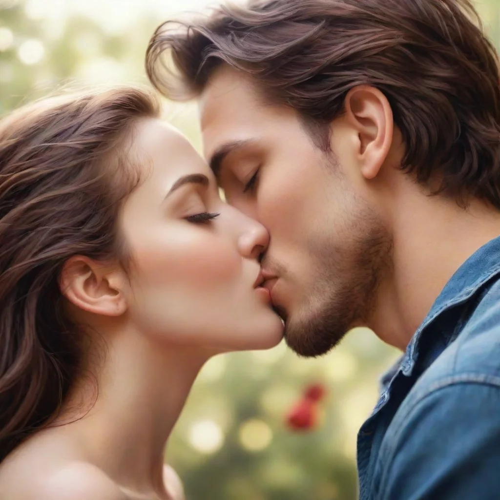 trending lovers kissing realistic romantic  good looking fantastic 1