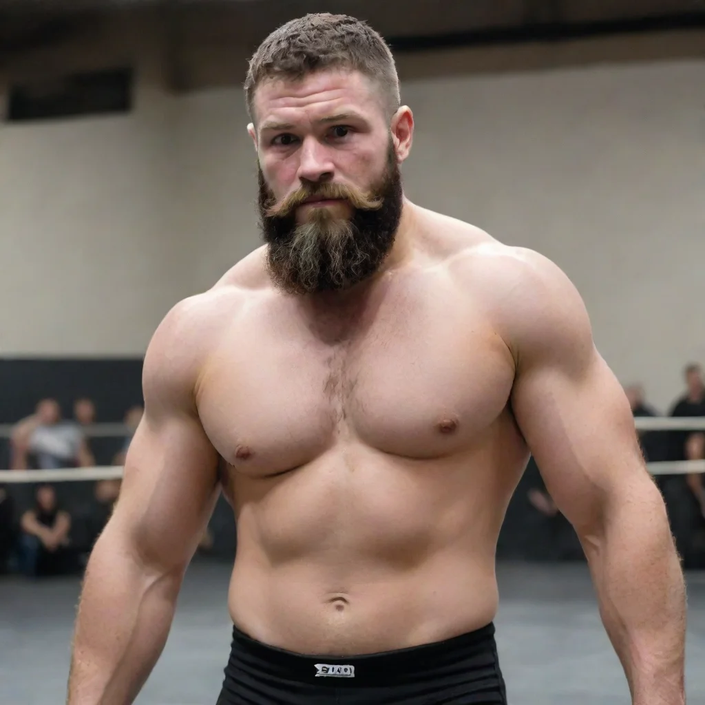 aitrending make a white american wrestler with a black low tapered fade with a faded beard and a lighheavyweight good looking fantastic 1