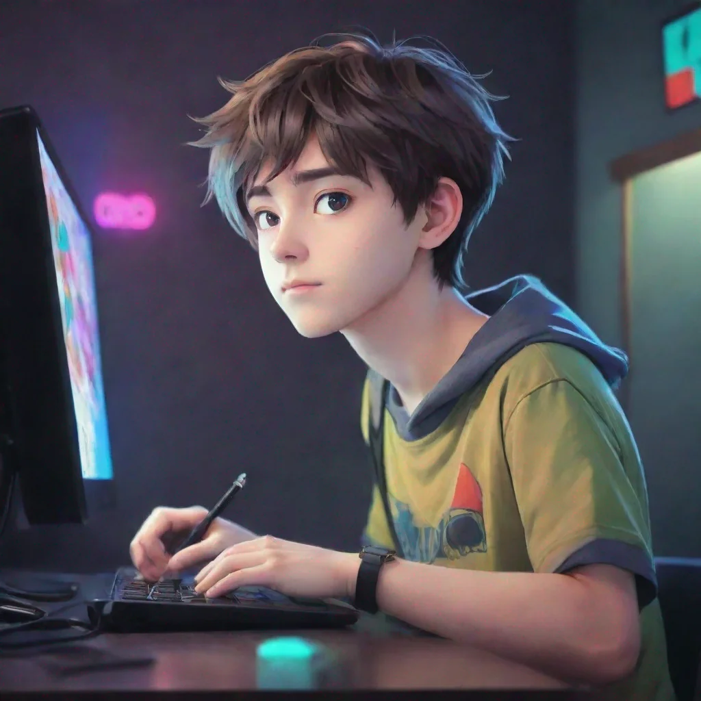 aitrending make this boy  look like an anime cartoon style of a  40 year old man and change the background a little good looking fantastic 1