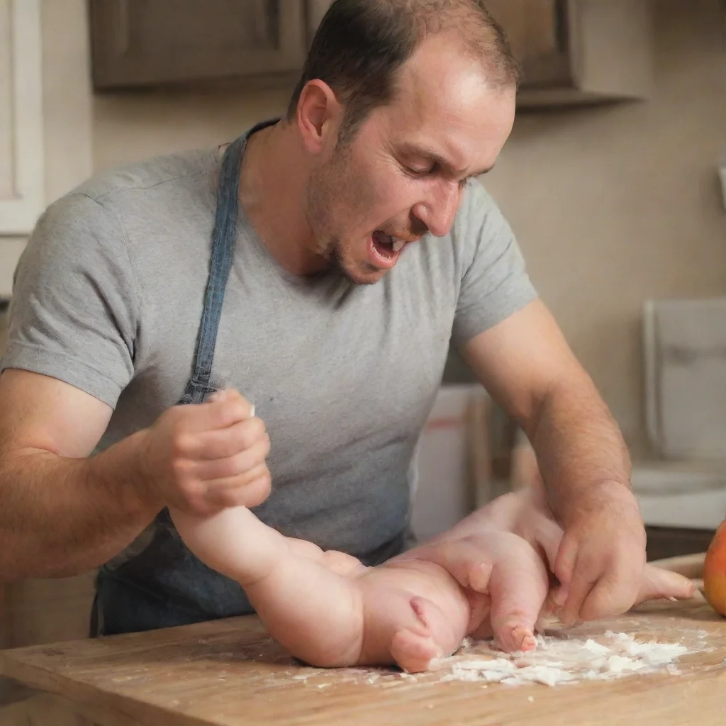 trending man chopping up a baby good looking fantastic 1