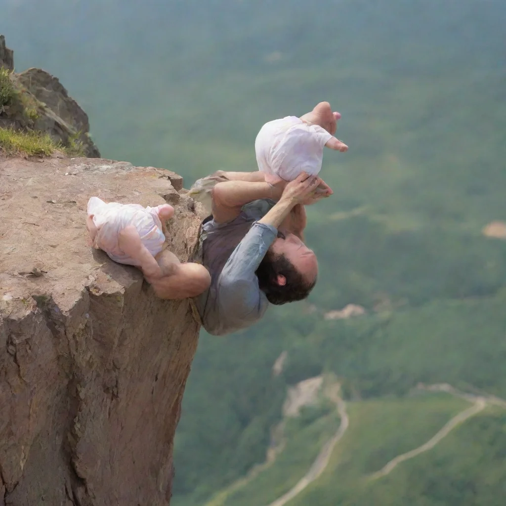 aitrending man dropping a newborn baby off a cliffside good looking fantastic 1