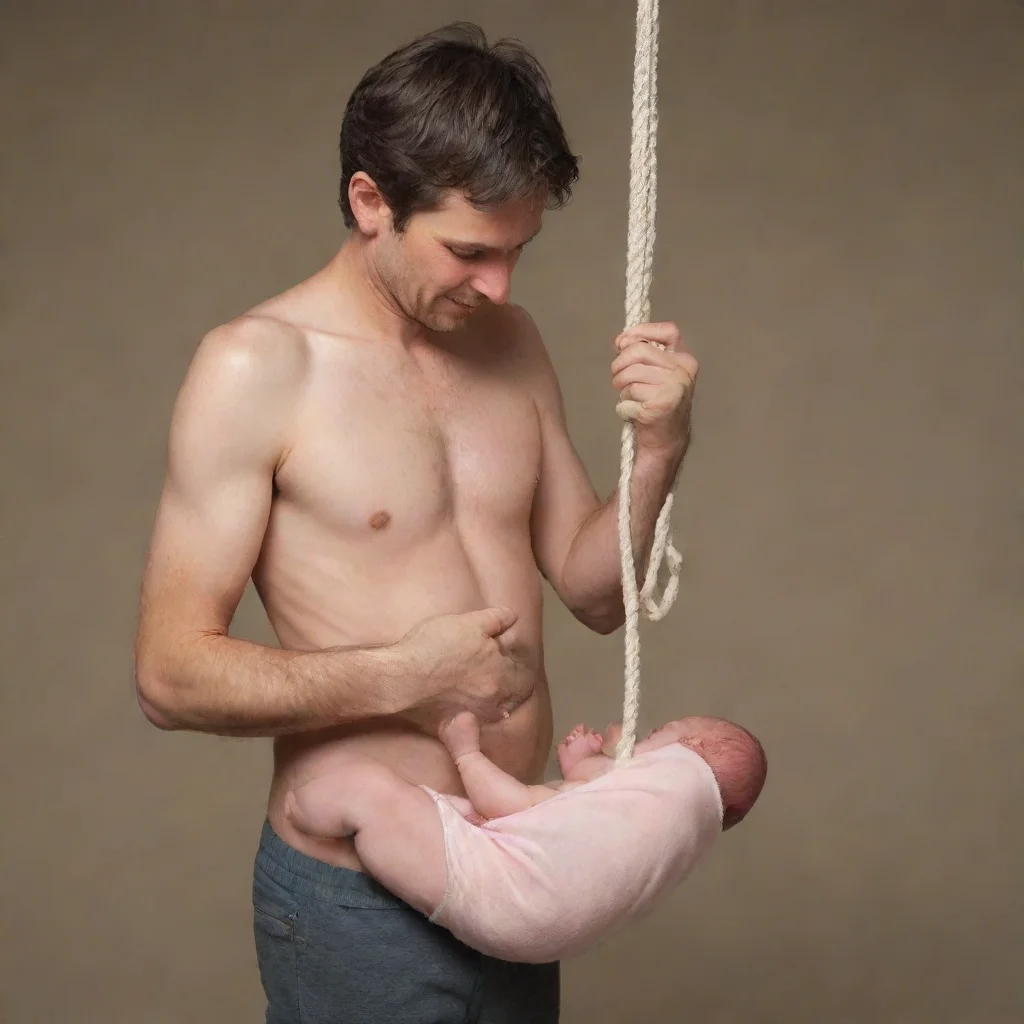 aitrending man hanging a newborn baby with a rope good looking fantastic 1