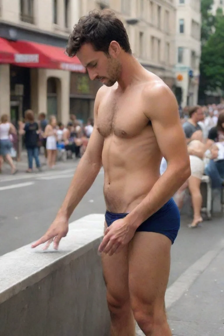 trending man has a very obvious erection in public good looking fantastic 1 portrait