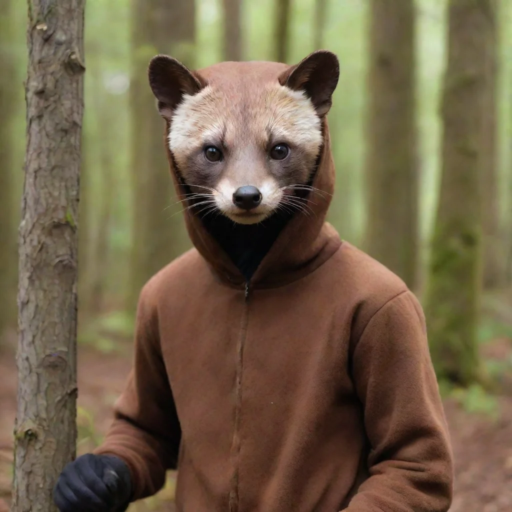 trending man in pine marten costume good looking fantastic 1