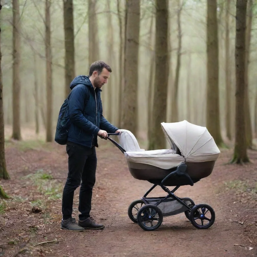 aitrending man leaving a newborn baby in a pram in the woods good looking fantastic 1