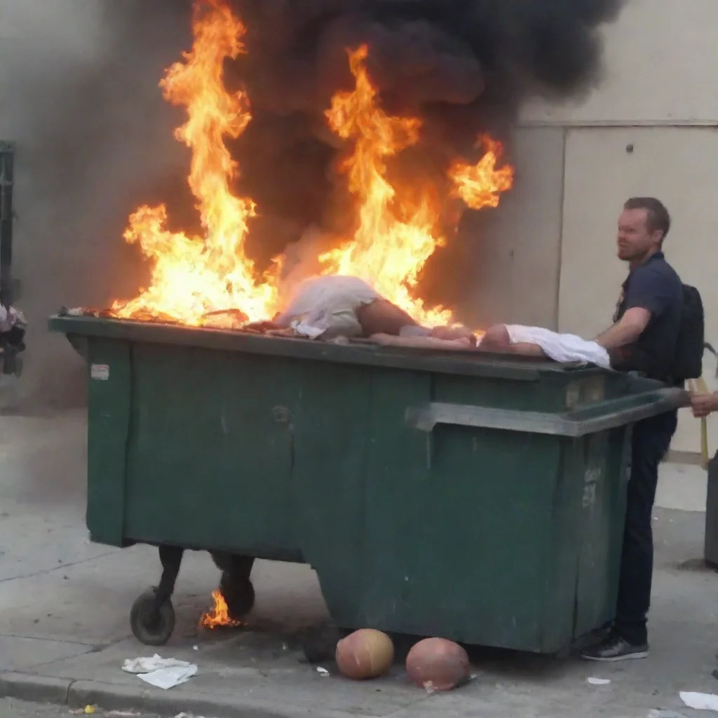 aitrending man putting newborn baby in a dumpster on fire while other people laugh good looking fantastic 1