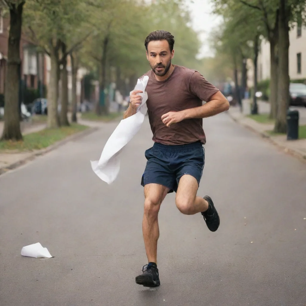 trending man running with 1 paper at a time good looking fantastic 1