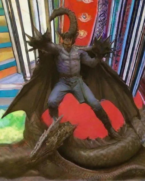 trending man slaying dragon good looking fantastic 1