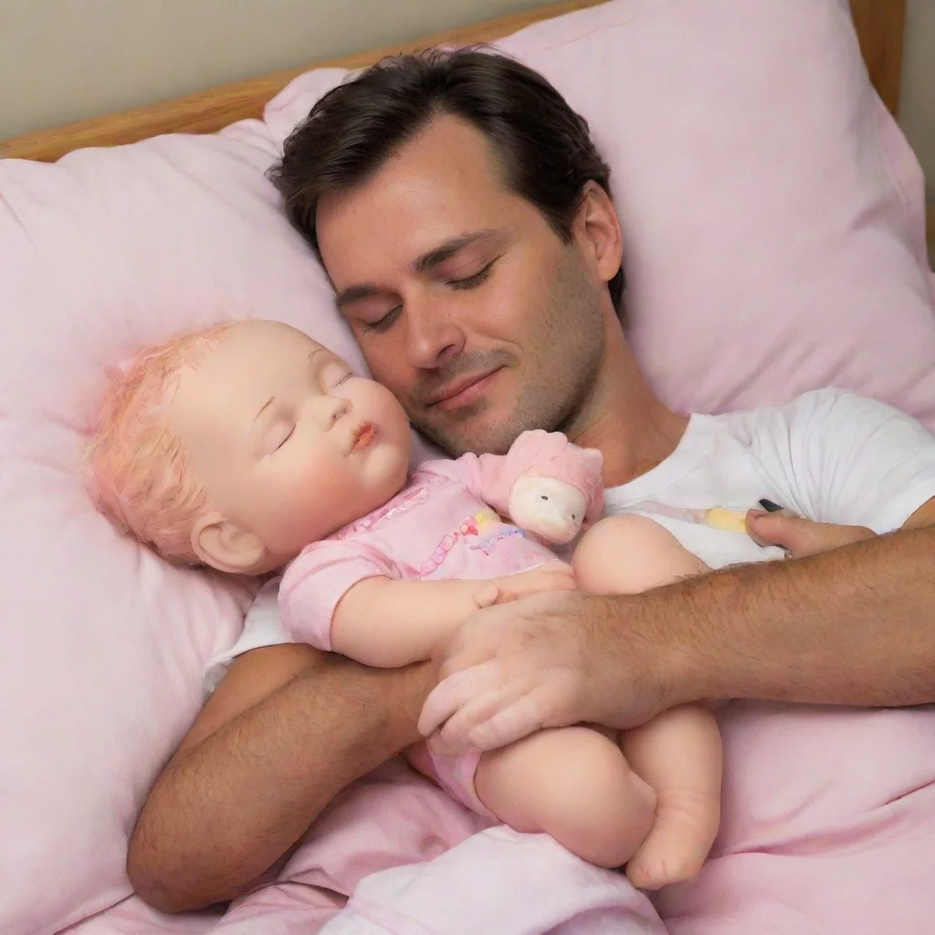 trending man sleeping with a baby doll good looking fantastic 1