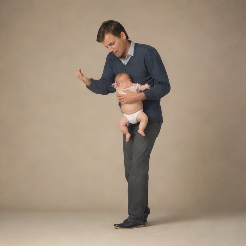trending man standing on a baby good looking fantastic 1