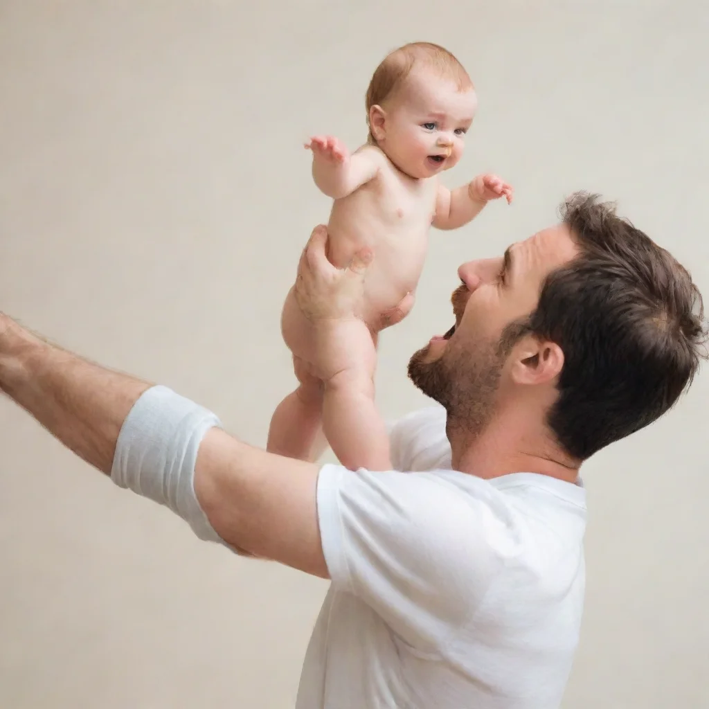 trending man throwing a baby good looking fantastic 1