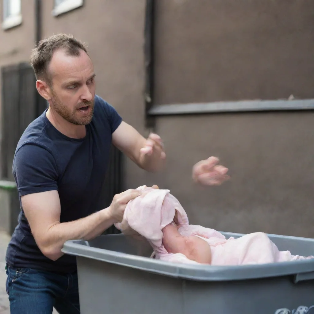 aitrending man throwing a newborn baby in the bin good looking fantastic 1