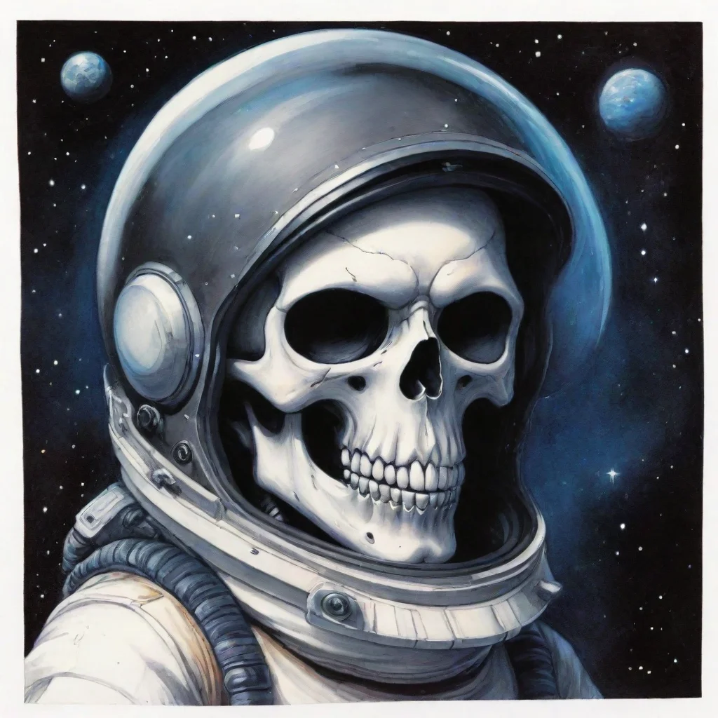 aitrending manga style skull in space helmet good looking fantastic 1