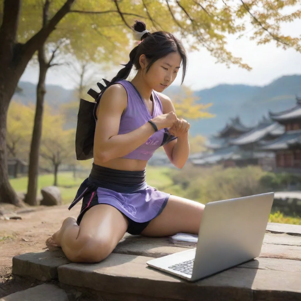 aitrending marathon runner on laptop samurai lovely picturesque good looking fantastic 1