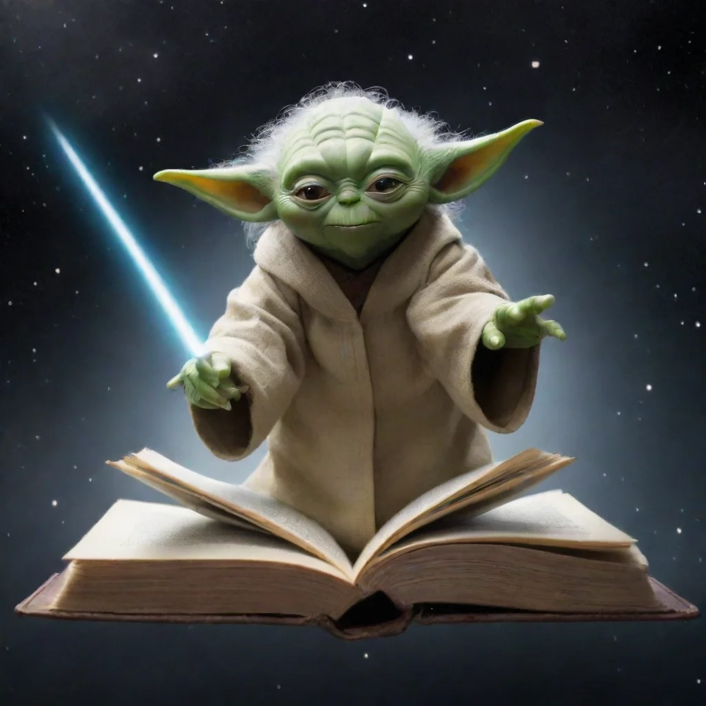 aitrending master yoda flies through space on a book good looking fantastic 1