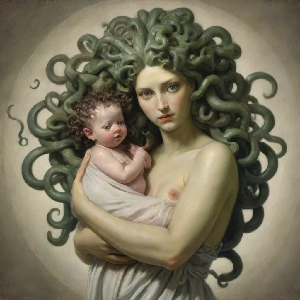 trending medusa holding a newborn baby good looking fantastic 1
