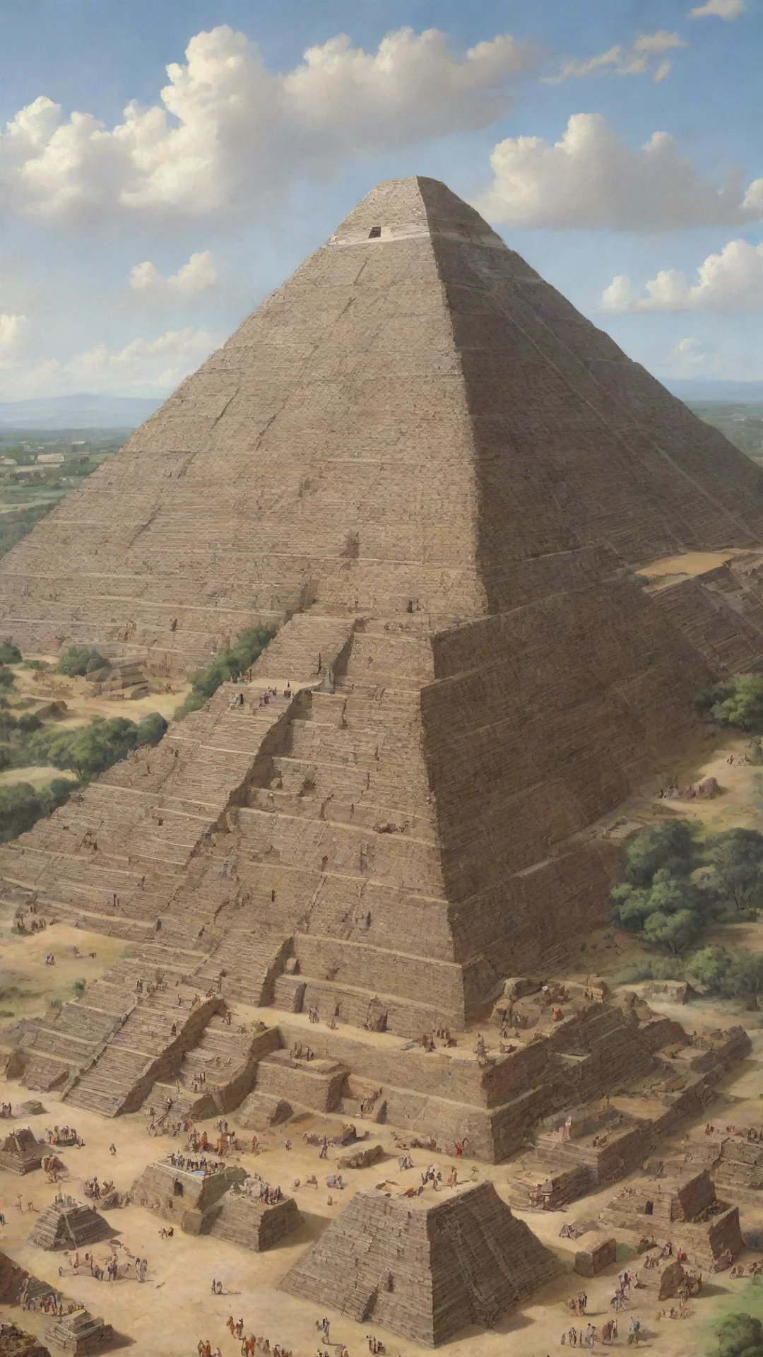 aitrending mexico pyramid with civilization context detailed good looking fantastic 1 hdtall