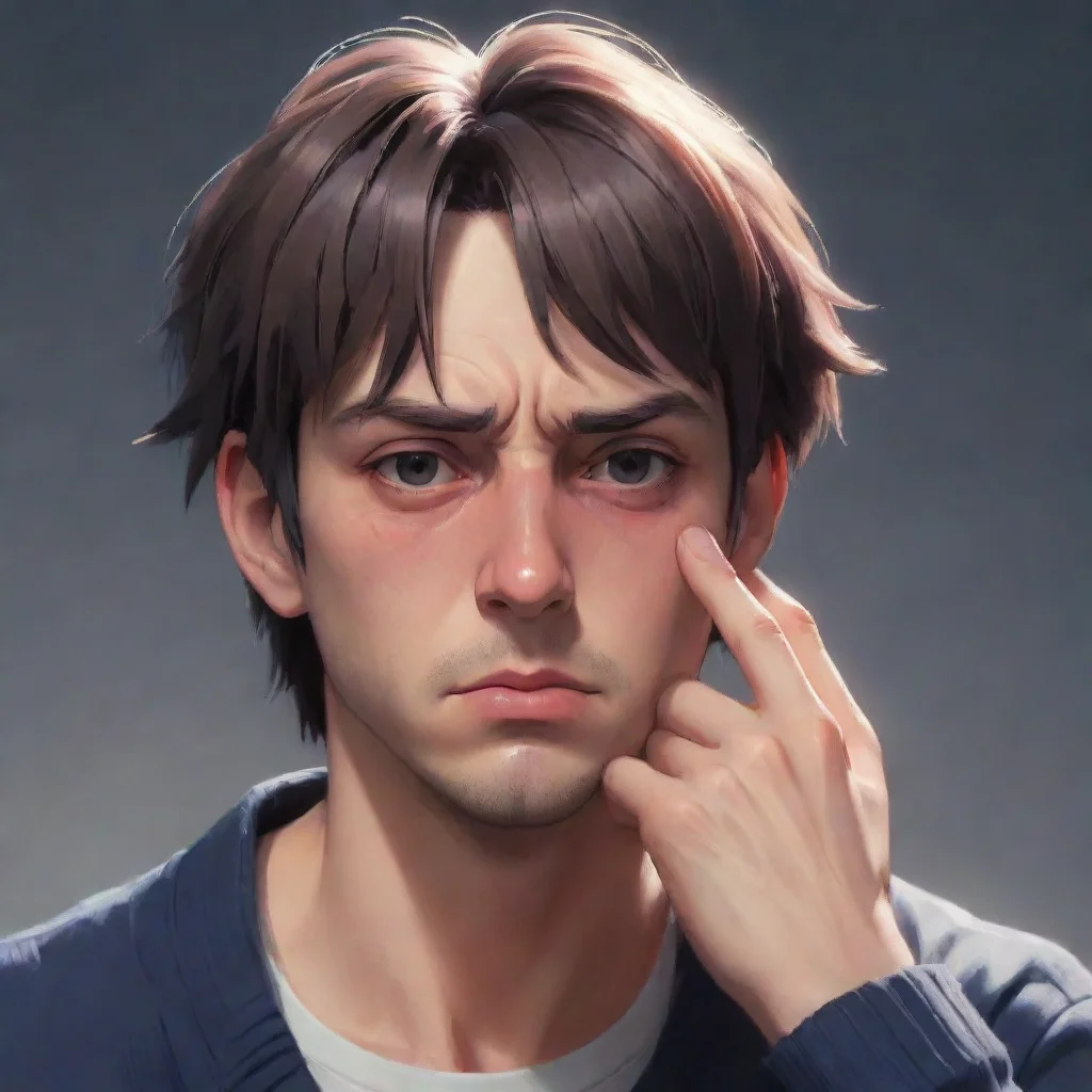 aitrending migraine headache man portrait artstation hd aesthetic ghibli anime fantastic portrait quality  good looking fantastic 1