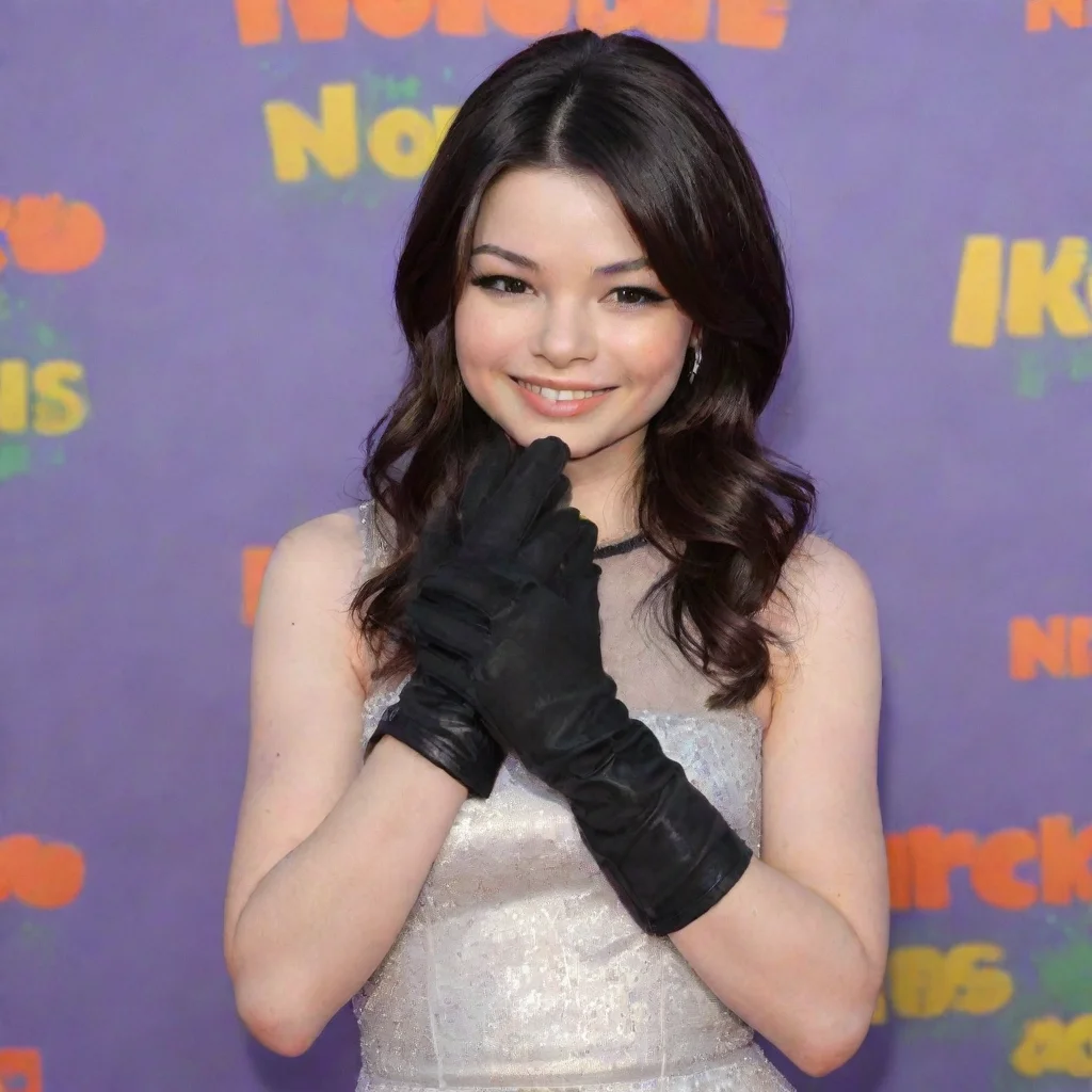 aitrending miranda cosgrove at the nickelodeon kids choice awards smiling with black gloves and gun  good looking fantastic 1