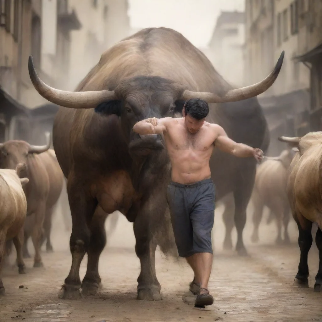 trending mixture of bull and man good looking fantastic 1