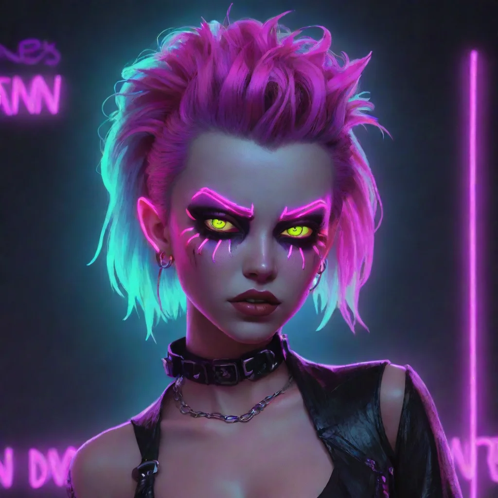 aitrending neon punk demon demo good looking fantastic 1
